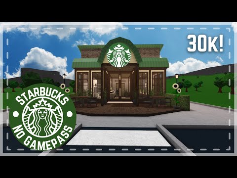 No Gamepass Mini Starbucks ☕ | 30k | Speedbuild & Tour | Roblox Bloxburg | Tapioca