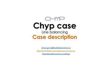 Line balancing. Optimization. Chyp case 01