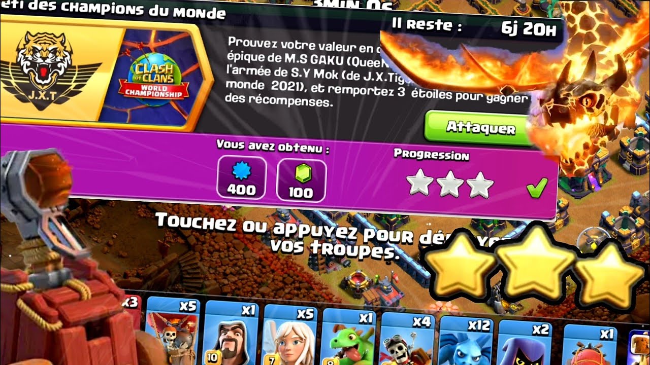 RÉUSSIR FACILEMENT LE DÉFI DES CHAMPIONS DU MONDE !!! Clash Of Clans
