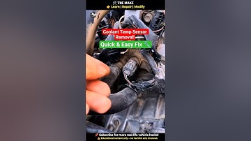 How To Remove Engine Coolant Temperature Sensor Like a Pro! 🔧🔥#automobile #shorts #diy