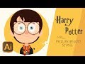 harry potter flat design avatar | illustrator cc 2018