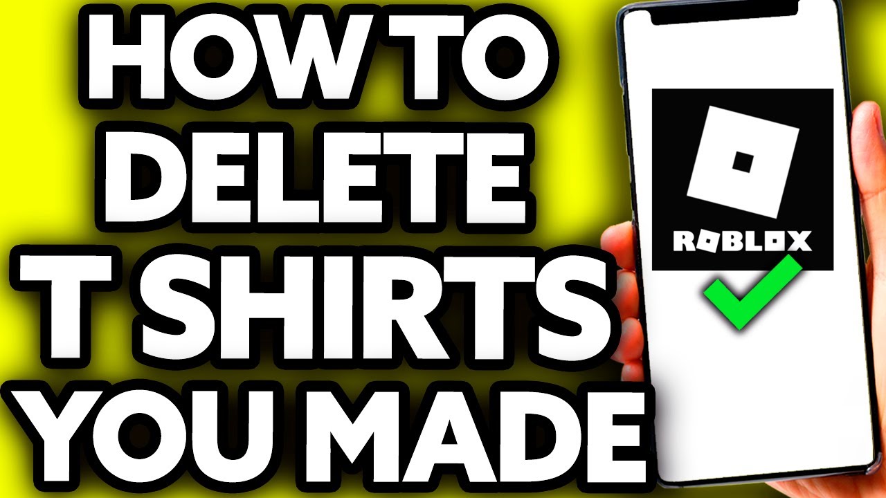 How To Delete Roblox T Shirts you Made 2023 