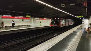 TMB Metro de Barcelona - Rambla Just Oliveres - Serie 6000 y Serie 4000 al mismo tiempo