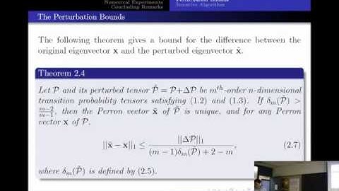 The Theoretical and Numerical Analysis for the Limiting Probability Vector of a Transition Probabili