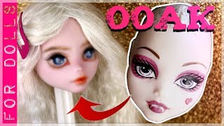 ПОДРОБНЫЙ ООАК ДРАКУЛАУРА ♡ КАК СДЕЛАТЬ ООАК ♡ КАК ПЕРЕРИСОВАТЬ ЛИЦО КУКЛЕ ♡ FOR DOLLS