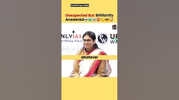 Topper gebruikt haar verstand efficiënt 🧠/ UPSC-interview / IAS-interview