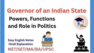 Governor of an Indian State ||MyAuthority ||Political Science @MyAuthority #governor #netjrf