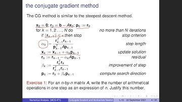 Conjugate Gradient and Multivariate Newton