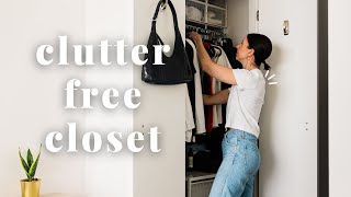 How to keep a clutterfree closet | tips for small closet organization