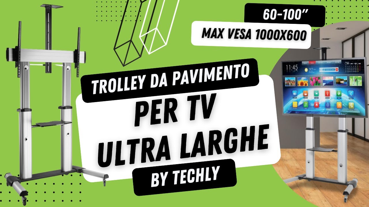 Guida all'installazione di ICA TR24 - Supporto mobile da pavimento per TV Ultra larghe 60-100"