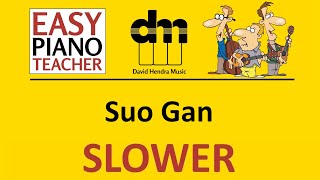 Suo Gan SLOW piano tutorial: EASY keyboard folk song with note names #EPT 🎹