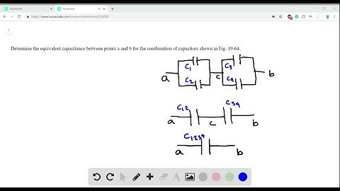 (II) Determine the equivalent capacitance between points a and b for the combination of capacitors …