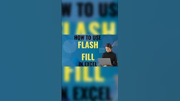HOW TO USE FLASH FILL IN EXCEL #yt #shorts #excel #flashfill