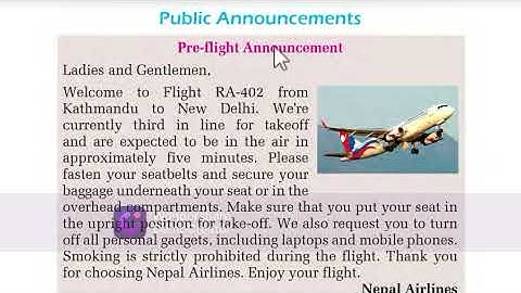 Class 8 Unit 3 Reading 1 Public announcements ( Explanation + Exercise )