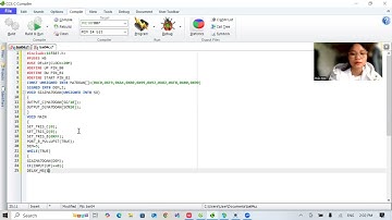 Điều khiển PIC16F887 kết nối với 2 led 7 đoạn và 3 nút nhấn: UP, DW, START.