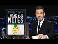 Jimmy Kimmel Writes Tonight Show Thank You Notes to April Fools', Matt Damon and More | Tonight Show