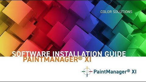 Installation Guide for PPG PaintManager® XI Software