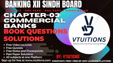 Book Question Solution | Amin Khalid | Chapter 3 | Commercial Banks | Banking | Class 12 Sindh Board