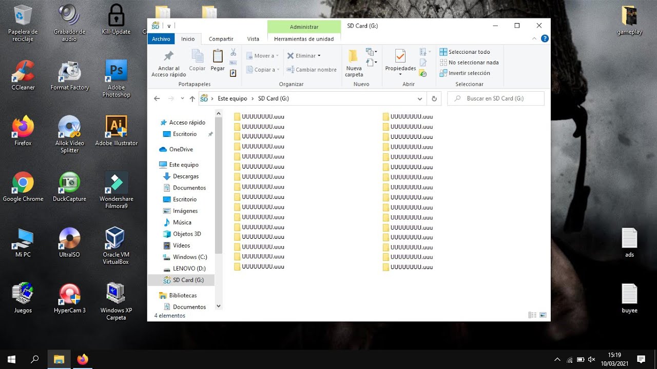 UUUUUU.uuu on memory card SD/USB? YouTube
