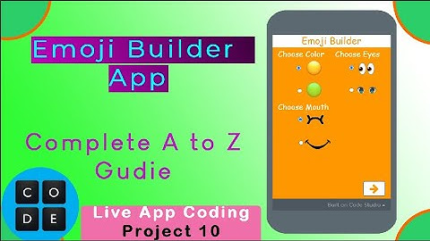 How to create Emoji Builder App in App Lab Code.org | Live Coding Project 10