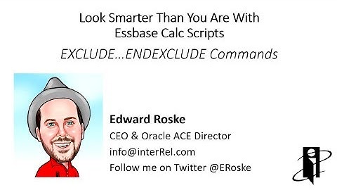 Essbase EXCLUDE & ENDEXCLUDE Commands