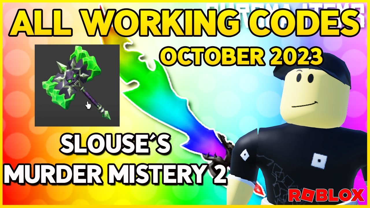 NEW* ALL WORKING CODES FOR MURDER MYSTERY 2 IN AUGUST 2023! ROBLOX MURDER  MYSTERY 2 CODES 