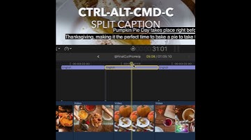 Final Cut Pro Shortcut | Control-Option-Command-C | Split Captions