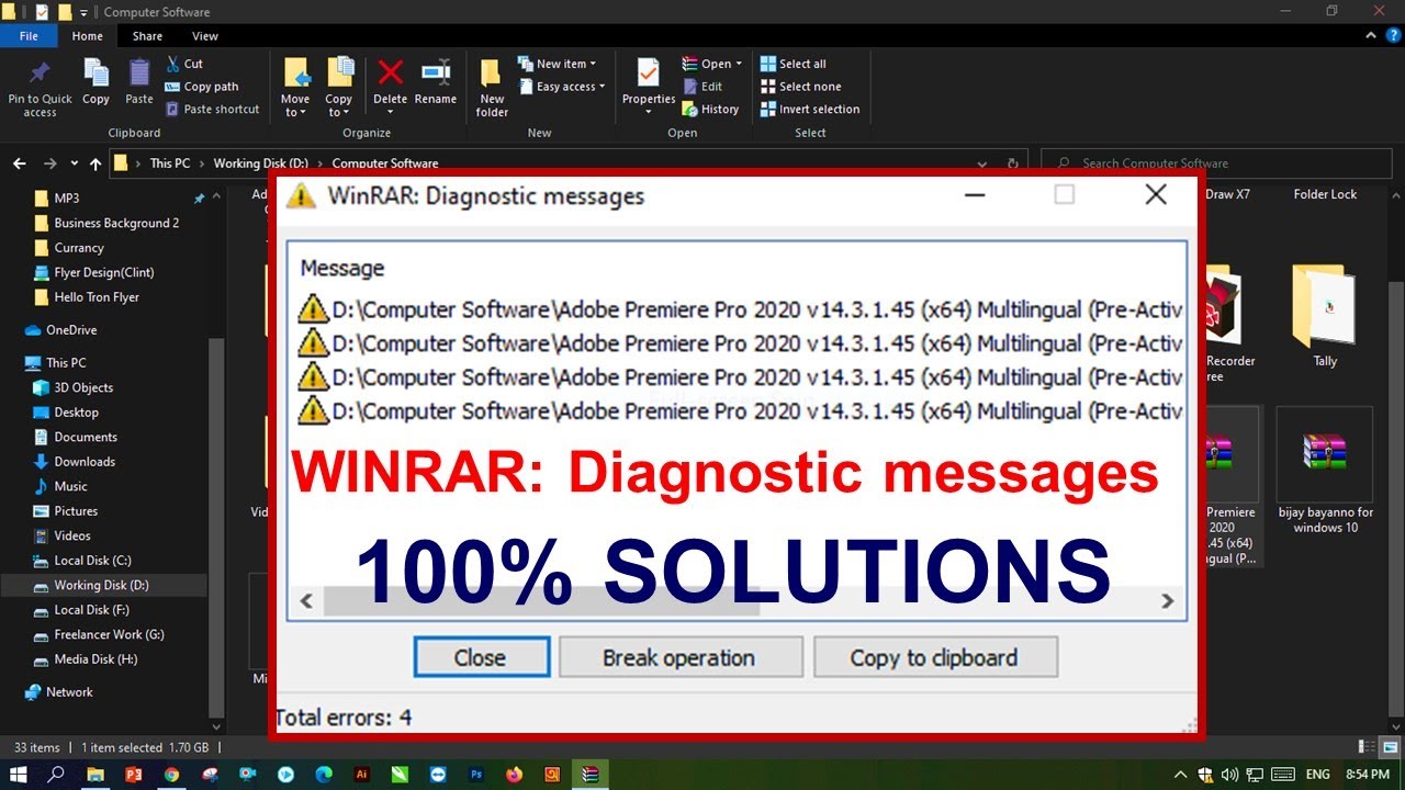winrar diagnostic messages download
