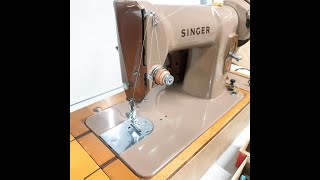 Electric Singer Sewing Machine Model 185K  For eBay Demo