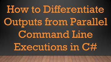 How to Differentiate Outputs from Parallel Command Line Executions in C#