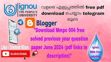 Mmpo 004 free solved previous year question paper pdf links in description