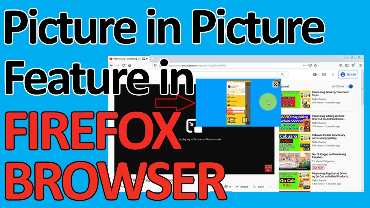 Picture in Picture feature in Firefox Browser - YouTube