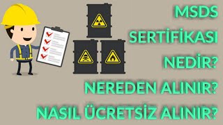 Msds Sertifikası Nedir Nereden Nasıl Ücretsiz Alınır?