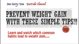 Tips to Help You Lose Weight and Prevent Weight Gain
