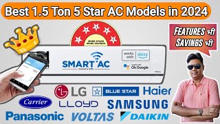 Best 1.5 ton 5 star AC in 2024 | Top 3 power Efficient Split AC In India  | AC buying guide in Hindi