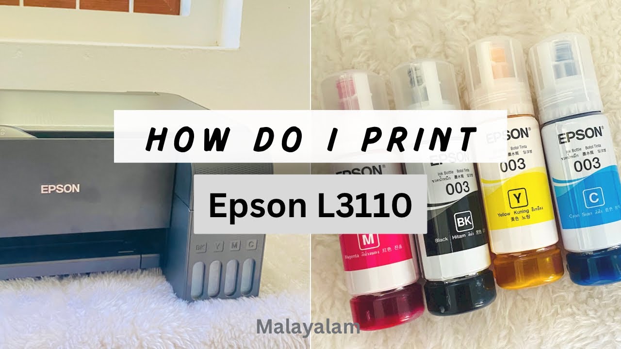 How do i print photosepson L3110 printermalayalam. YouTube