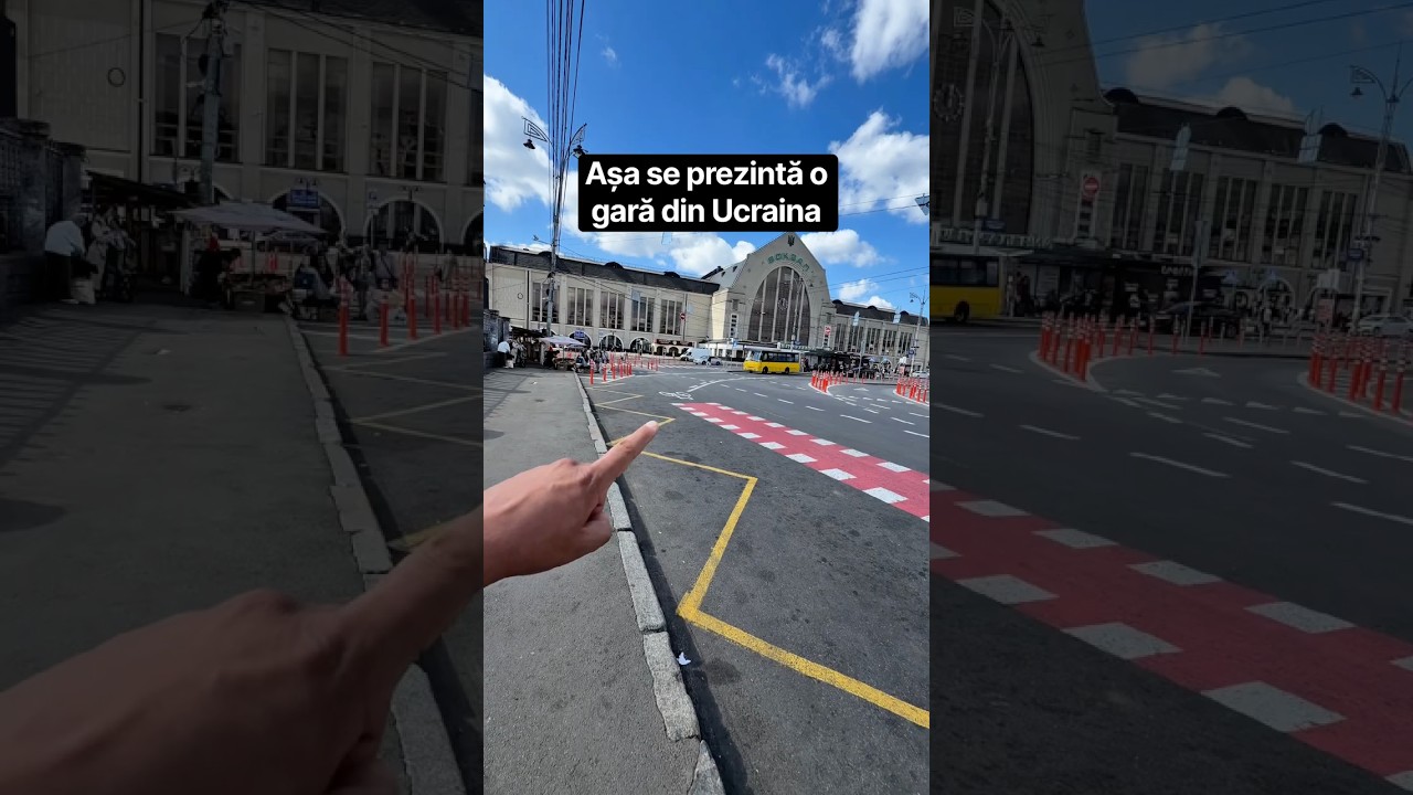 Așa se prezintă o gară în Kyiv, capitala Ucrainei.