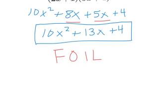 Multiplying with FOIL and the Box Method