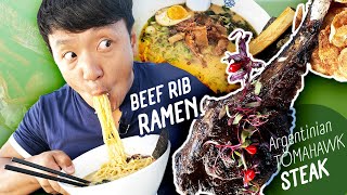 BEEF RIB RAMEN, JAMAICAN FOOD & Argentinian TOMAHAWK STEAK in Miami Florida