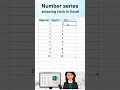 Number series amazing trick in Excel #excel #exceltips #advancedexcel #shorts #shortsfeed