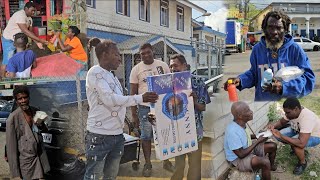 Feeding the homeless and less fortunate | Fry Chicken | Stew Peas | curry turkey neck