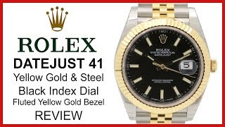 datejust 41 two tone black dial