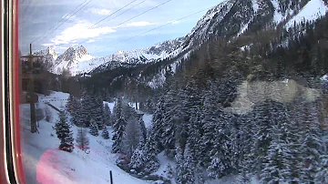 HD Train scenery from  Bergün to St. Moritz Switzerland Christmas eve day part 3