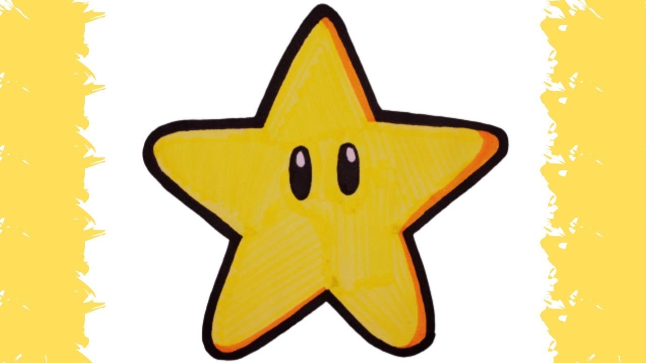 ⭐HOW TO DRAW MARIO BROS STAR + COLORING⭐FUNNY KIDS DRAWING⭐DESSINER ...