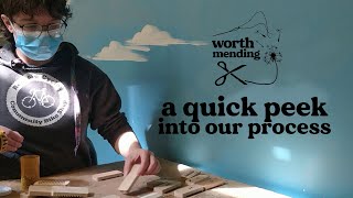 Making Swift Darning Looms: sanding and sorting hook beds