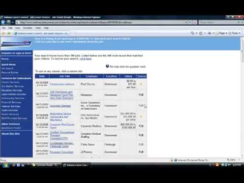Searching for Jobs in Indiana Using Indiana Career Connect