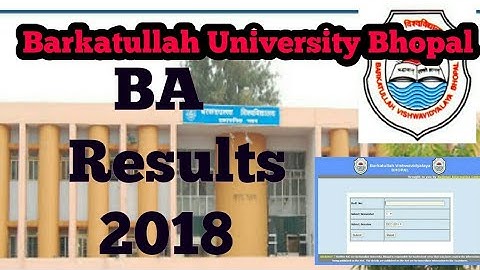 How to see BA result 2018 Barkatullah University Bhopal