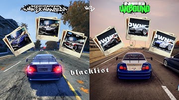 The Blacklist Cars NFS Most Wanted vs NFS Unbound | #needforspeed #nfsmostwanted #nfsunbound