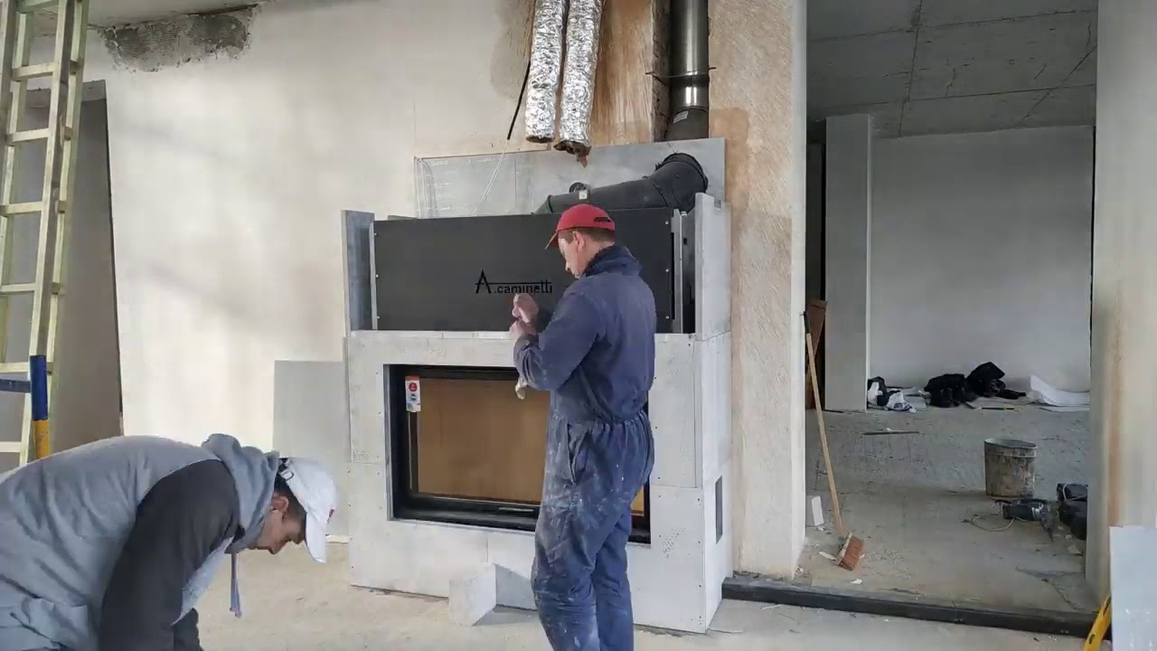 Монтаж каміна A.caminetti