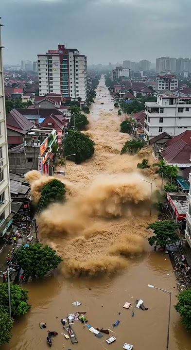 Banjir Bandang Terjang Kota! Jalan Raya Jadi Sungai 🔥 #Banjir